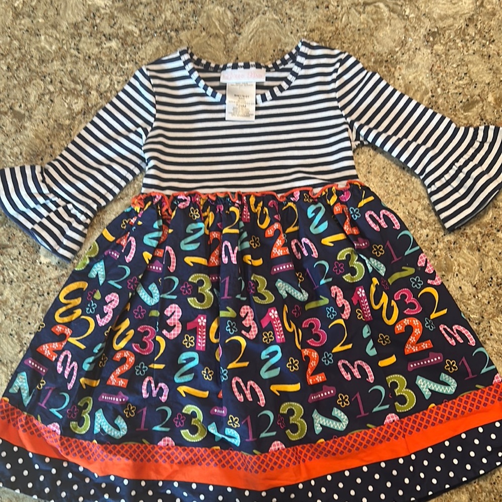 Bonnie Baby Girls Striped Back to School Dress